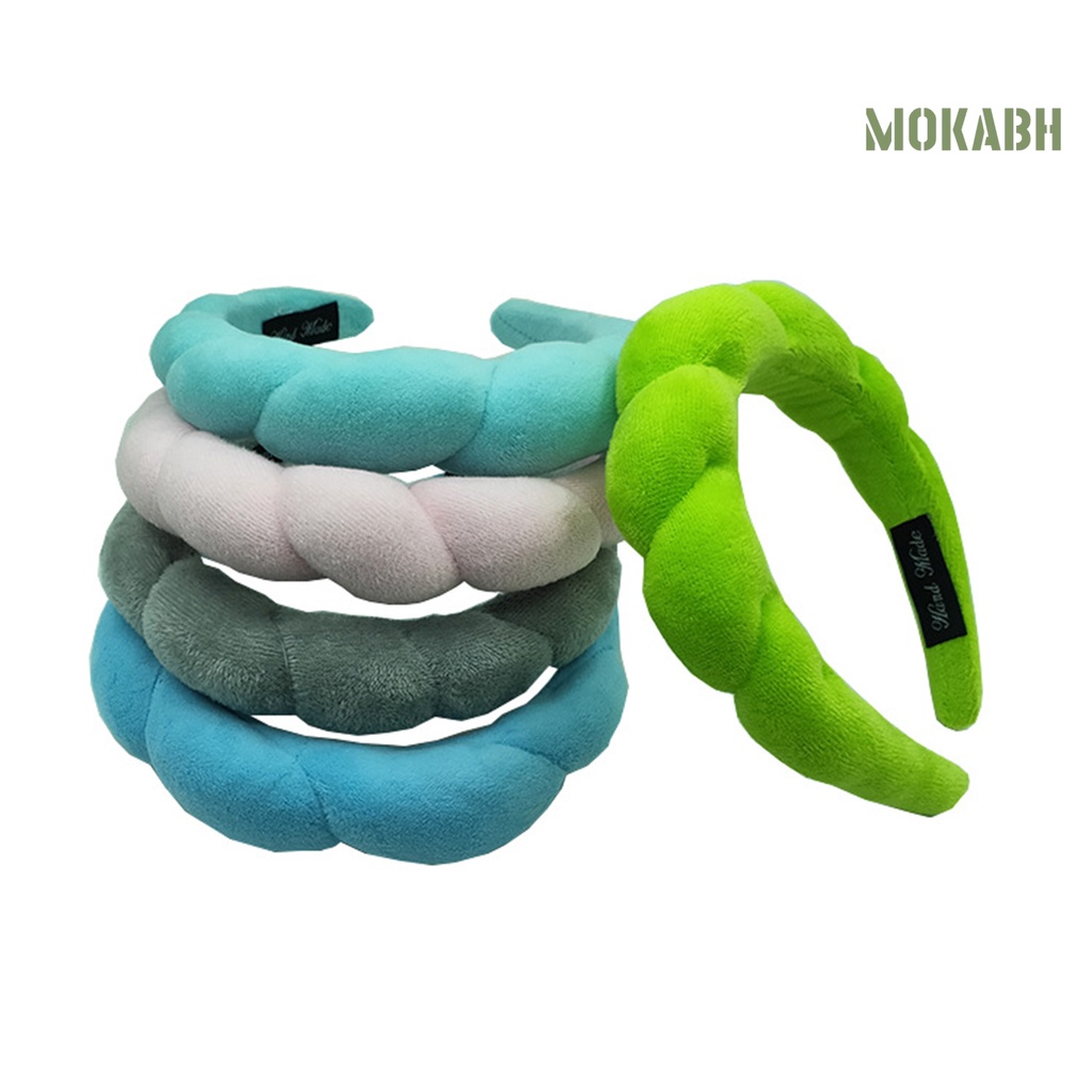 Băng Đô Cài Tóc Bằng Xốp Chống Trượt Màu Sắc Đơn Giản Phong Cách Hàn Quốc