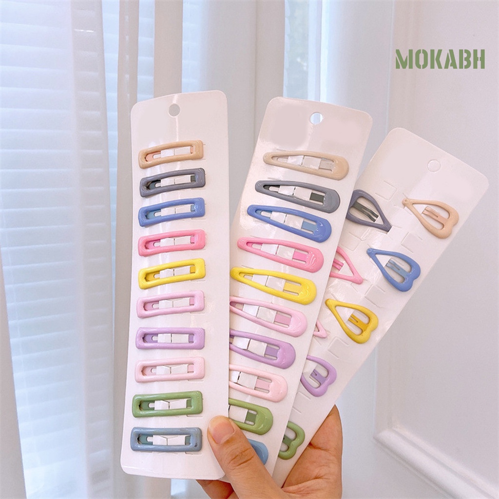 10 Kẹp Tóc Co Dãn Chống Trượt Họa Tiết Hình Ngôi Sao Trái Tim Hoạt Hình