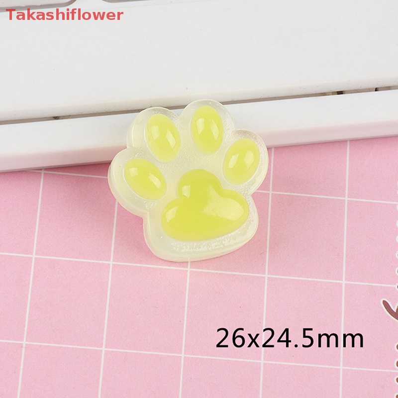 Bộ 5 Móng Vuốt Mèo Dạ Quang Bằng Nhựa Resin Màu Sắc Ngẫu Nhiên DIY