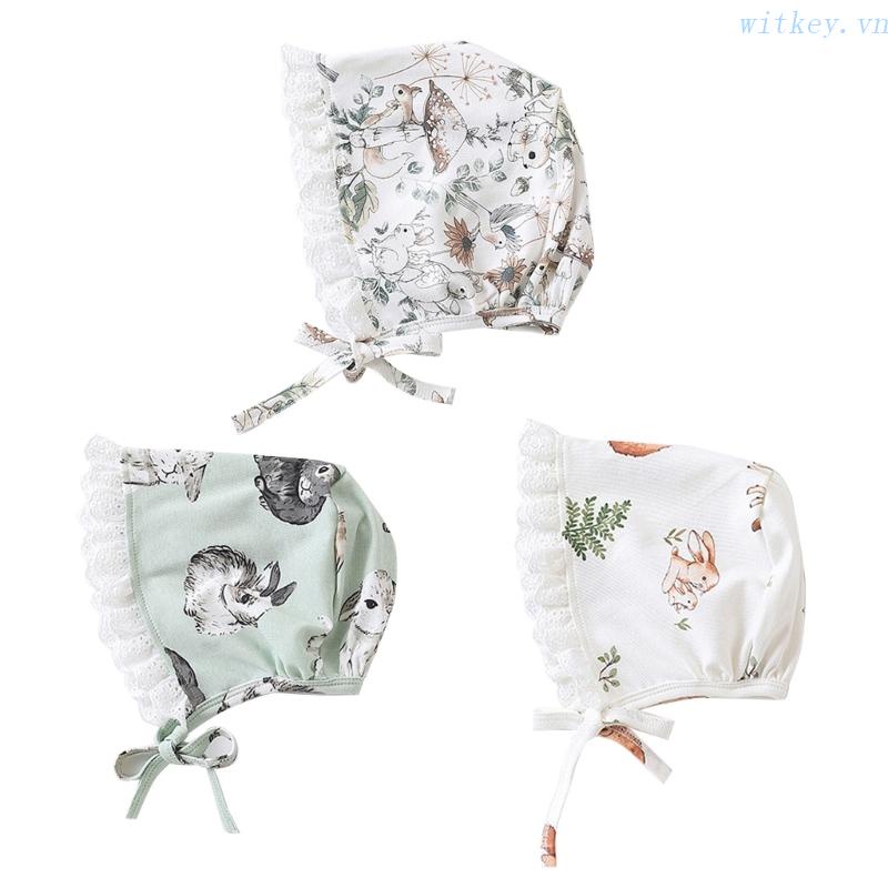 Mũ Vành Phối Ren Thoáng Khí Phong Cách Pháp Bảo Vệ Cho Bé Gái