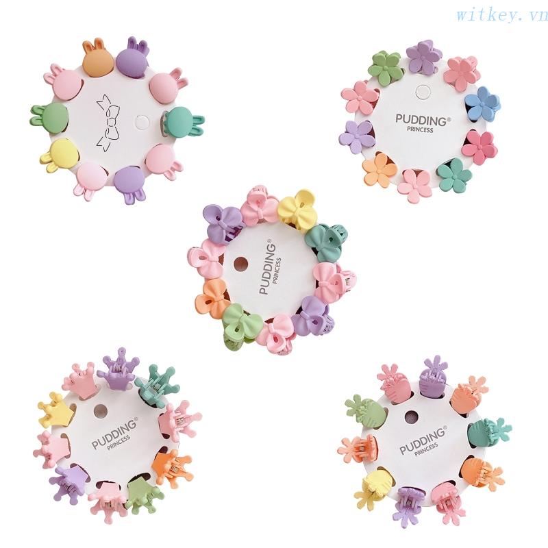Set 10 Kẹp Tóc Mini Nhiều Màu Sắc Dành Cho Bé Gái