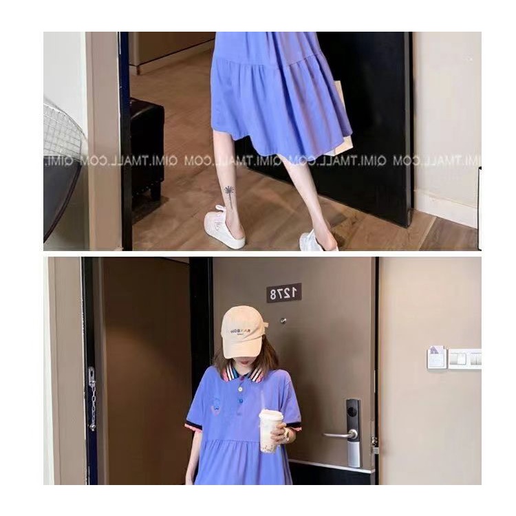 YHTN váy bầu babydoll đầm bầu đẹp bigsize xinh Thời trang dễ thương váy bầu suông
