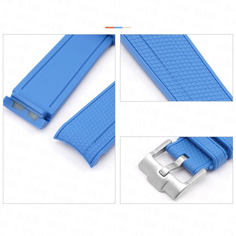 Dây Đeo Silicone Mặt Cong Chống Nước Cho Rolex Submariner Omega Joint Moonswatch 20mm