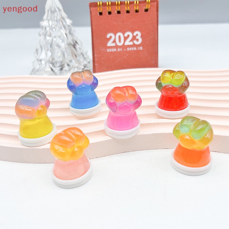 1 Đồ trang trí Móng Vuốt Mèo Mini Bằng Nhựa Resin Màu Sắc Ngẫu Nhiên Dùng Trang Trí DIY