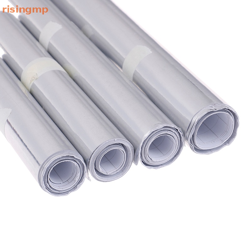 [risingmp] Đề Can vinyl Mạ chrome Bạc Bóng Tráng Gương Có Thể Kéo Dài Cho Xe Hơi