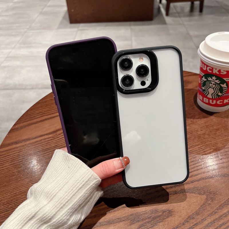 Ốp Điện Thoại Nhựa Cứng Trong Suốt Chống Sốc Bảo Vệ Camera Cho iPhone 14 Pro Max 14 Plus 13 12 11 Pro Max