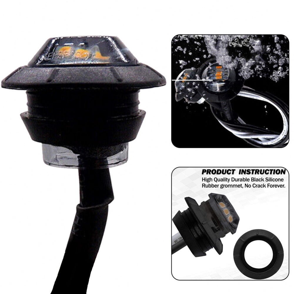 Bộ 10 Đèn LED 12V Màu Tím Chống Thấm Nước Và Bền Cho Xe Tải