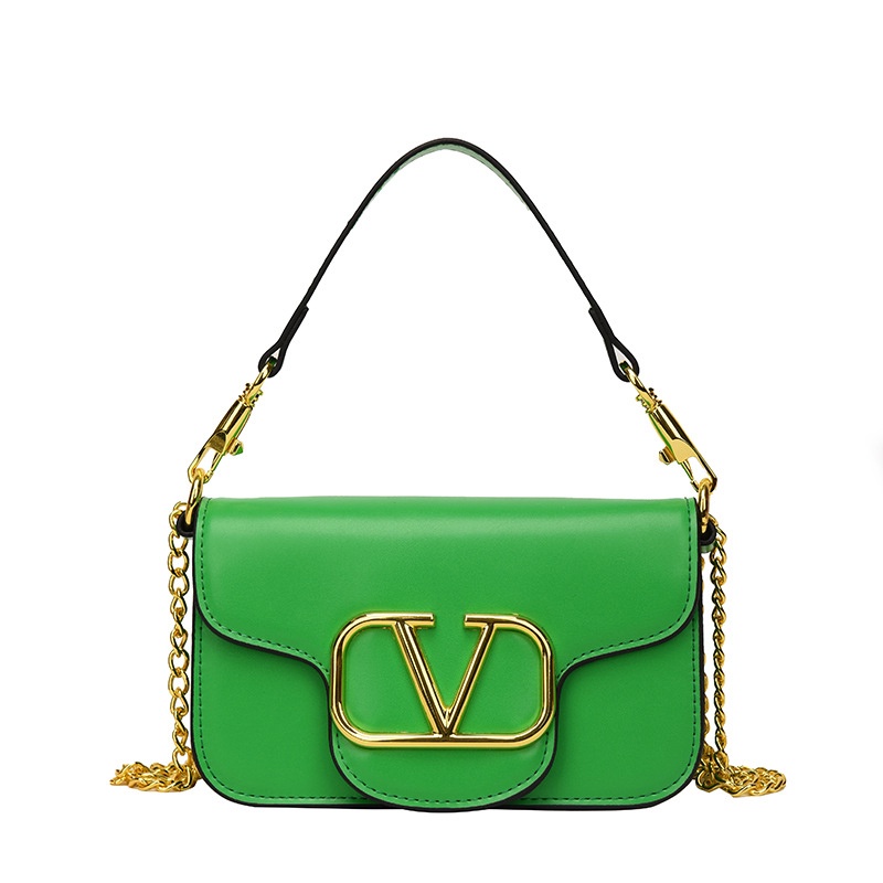 Túi Đeo Chéo Hình Chữ V Màu Vàng Thời Trang Dành Cho Nữ