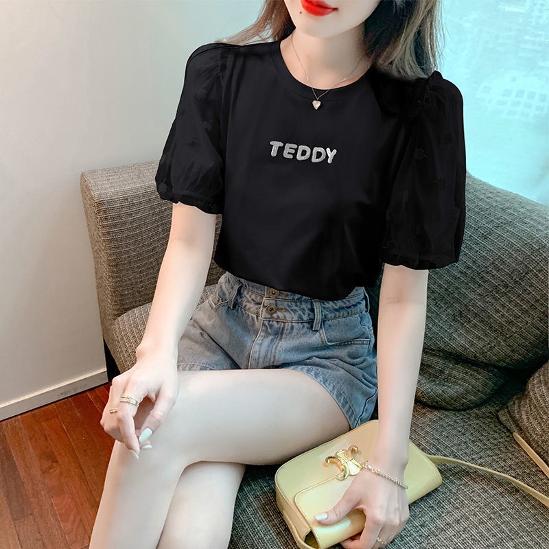 Tao women's fashion/áo ren/áo cộc tay nữ/Áo Thun Nữ/áo phông ngắn/áo thun kiểu/áo thun ôm/áo thun nữ hàn quốc/áo quảng châu nữ/