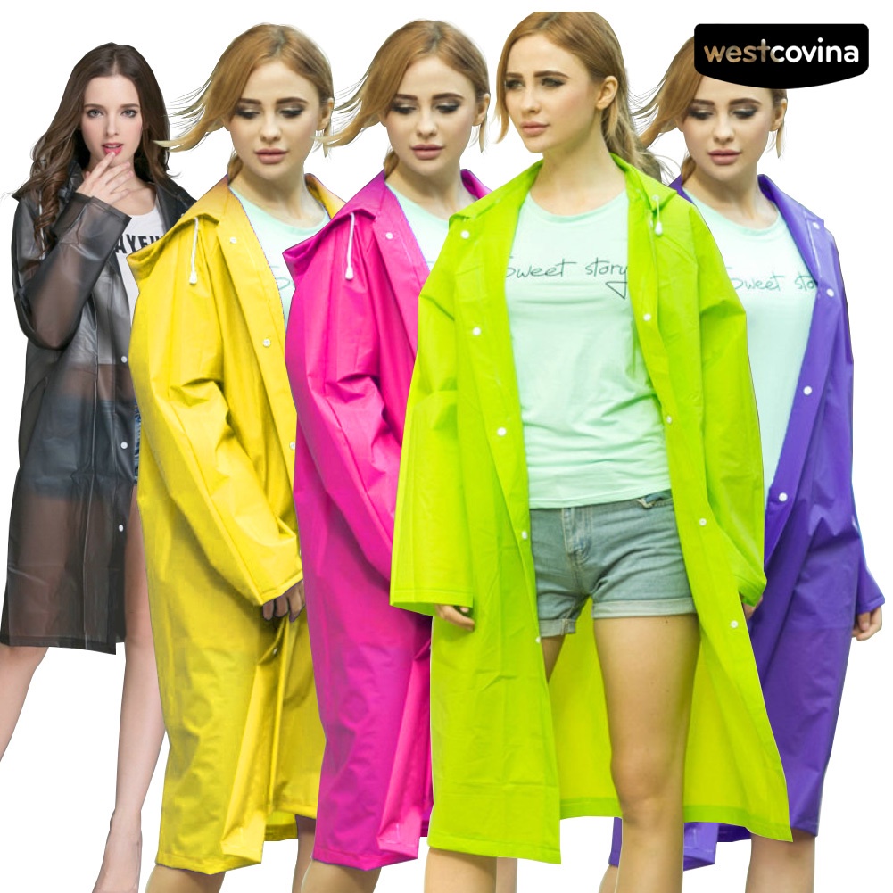 [COD]☁Áo Mưa EVA Trong Suốt Có Mũ Trùm Tiện Dụng Cho Nữ