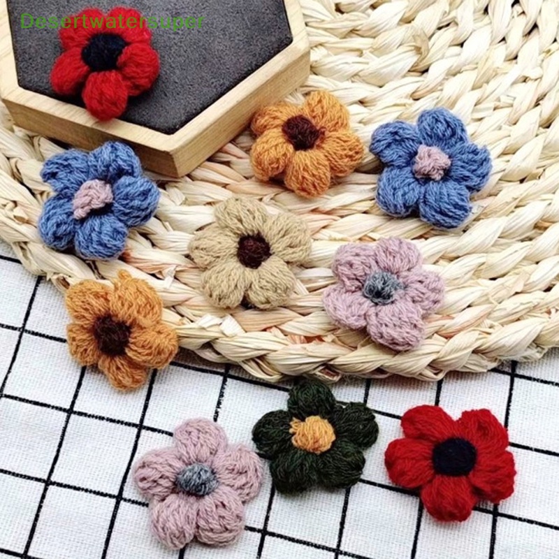 Set 10 Móc Len Hình Hoa Hướng Dương Làm Đồ Thủ Công DIY