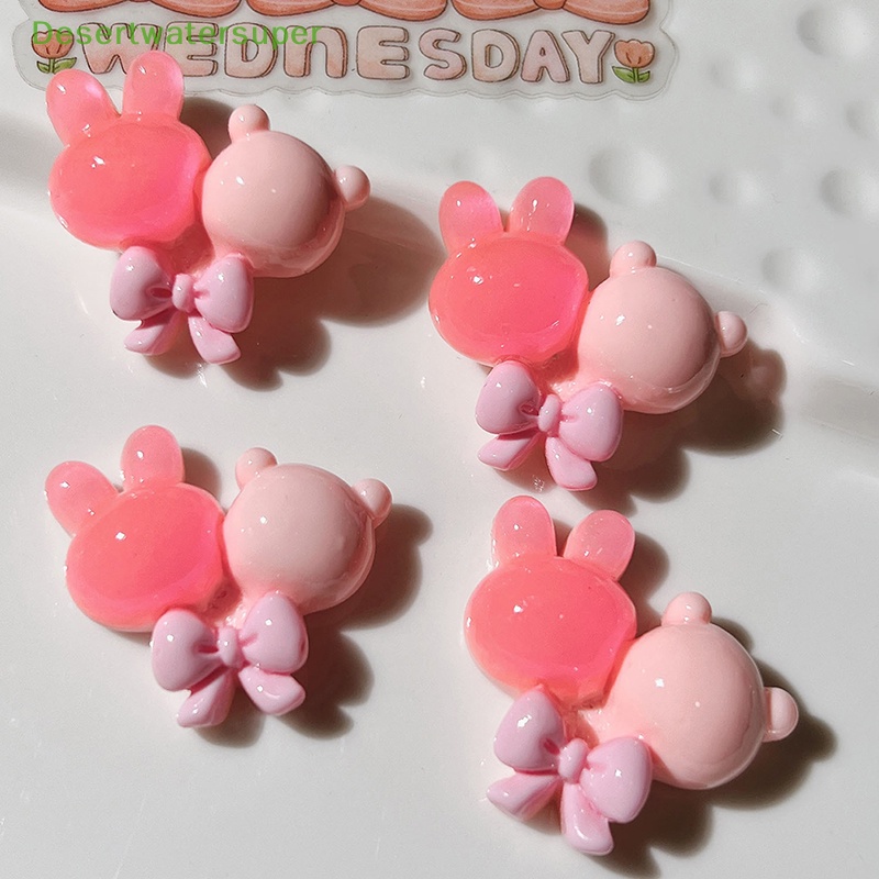 Bộ 5 Thỏ Nhựa Phát Quang Dùng Làm Trang Sức