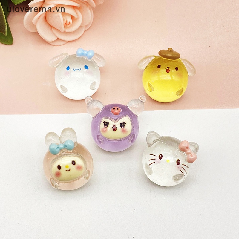 Bộ 2 Đồ trang trí Búp Bê Sanrio Mini Phát Quang Dùng Trang Trí Tiểu Cảnh