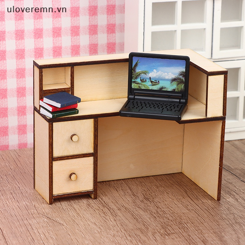 Mô Hình Bàn Tính Tiền Mua Sắm Mini Tỷ Lệ 1: 12 Dùng Trang Trí Nhà Búp Bê