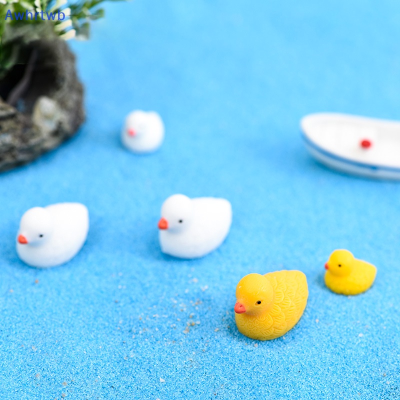 Set 5 Phụ Kiện Trang Trí Bể Cá Thủ Công Hình Vịt Sáng Tạo Mới