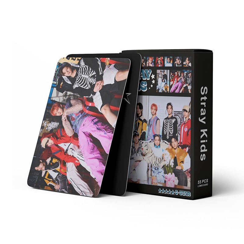 Stray Kids LOMO Card Set 55 Tấm Thẻ Ảnh 5-STAR Hình Nhóm Nhạc