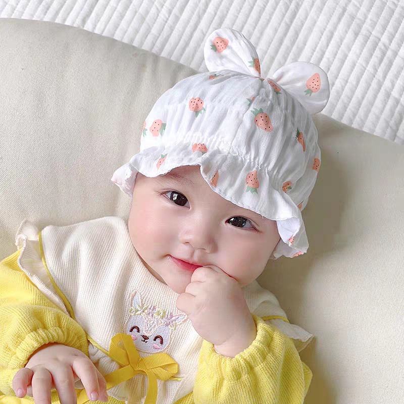 Mũ Bucket Che Nắng Siêu Dễ Thương Thời Trang Xuân Hè Cho Bé Gái Sơ Sinh