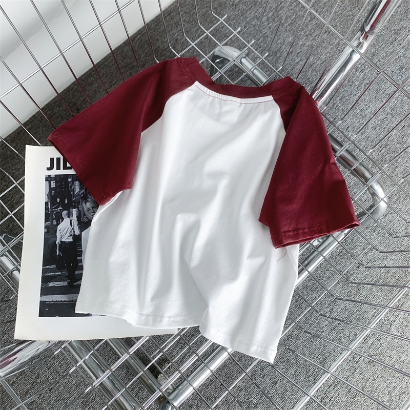 Áo thun CHALIZI cotton tay ngắn cổ tròn phong cách Hàn Quốc thời trang mùa hè dành cho nữ