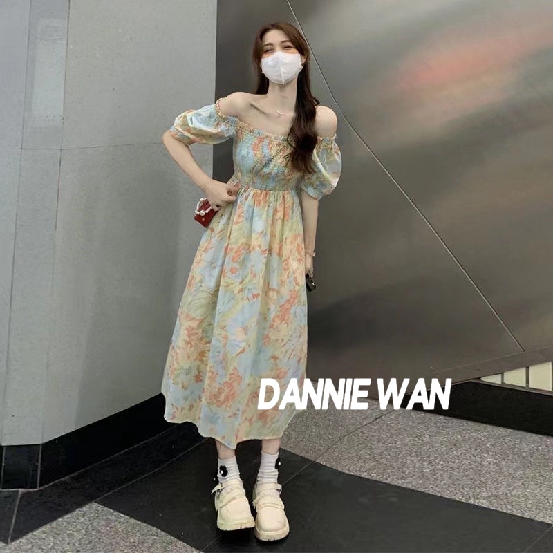 DannieWan váy Đầm váy nữ xinh bánh bèo Chất lượng cao Độc đáo Trendy Korean Style A22M1NU 36Z230909