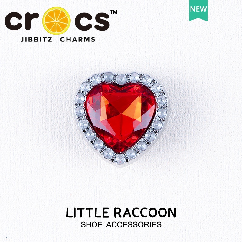 Khóa Kim Loại Hình Trái Tim Dễ Thương Trang Trí Giày Jibbitz crocs