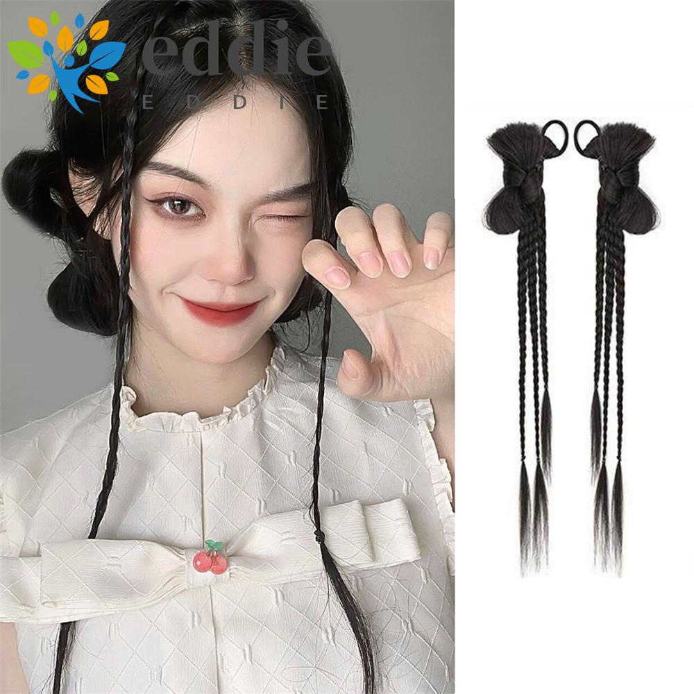 Tóc Giả Thắt Bím 26 Kiểu Chịu Nhiệt Màu Nâu Dễ Thương Dành Cho Nữ