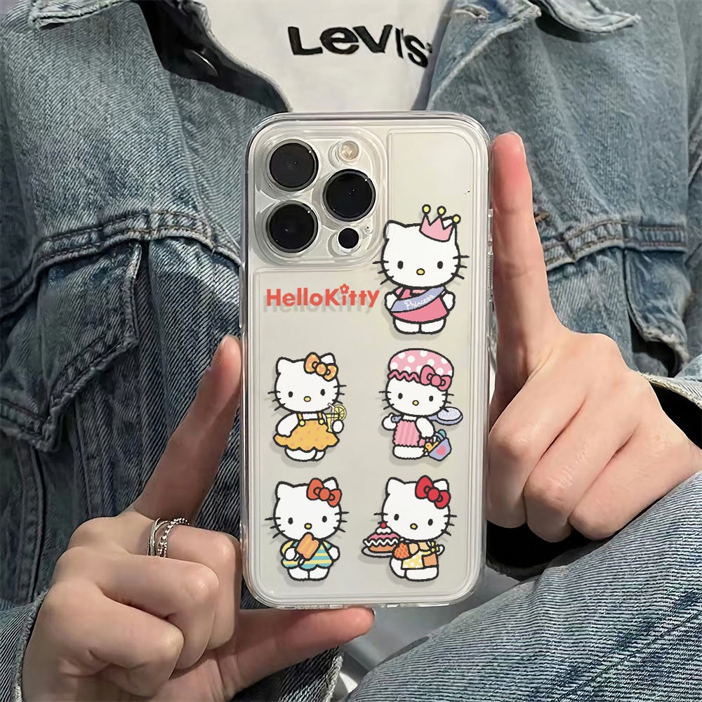 ✅Ốp Điện Thoại Dẻo Họa Tiết Hoạt Hình Hello Kitty Dễ Thương Cho Iphone12 14Promax7811 Style 6In13Plus