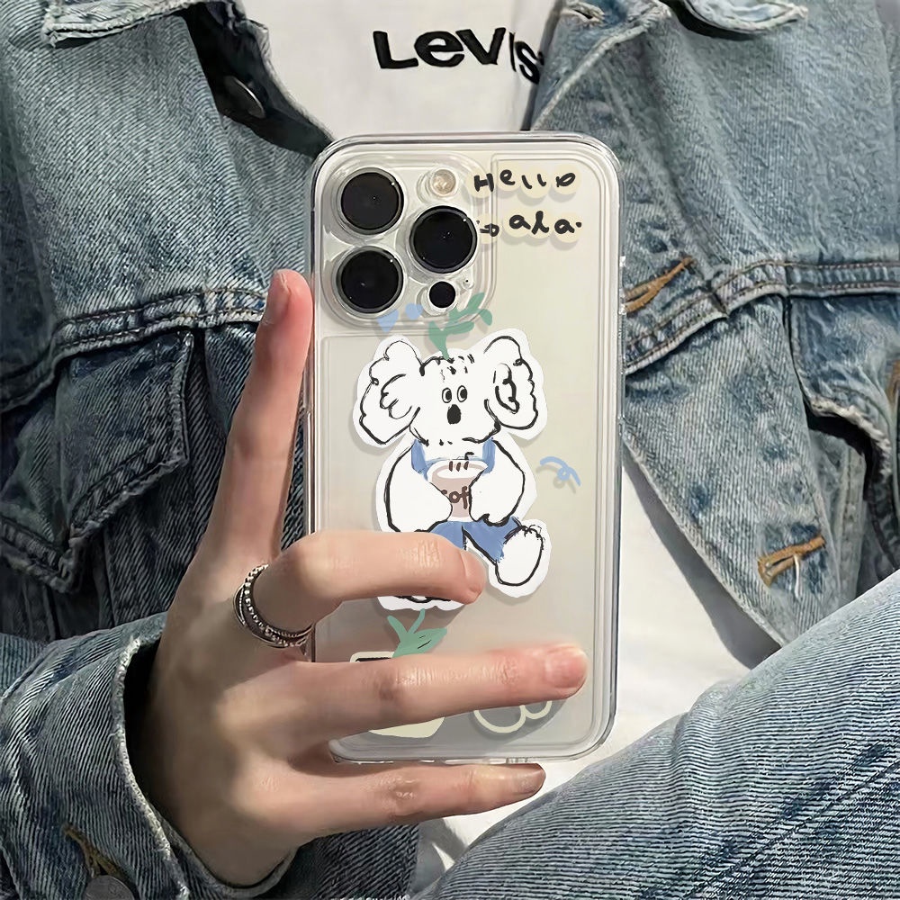 ✅Ốp Điện Thoại Dẻo Họa Tiết Gấu Koala Dễ Thương Chống Sốc Cho iPhone12plus 14pro 6Inmax7811 13