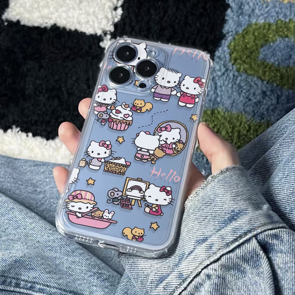 ✅Ốp Điện Thoại Mềm Chống Sốc Hình Hello Kitty Cho Iphone 6Iniphone12Plus max13 11 Apple 14pro 78 EVRH