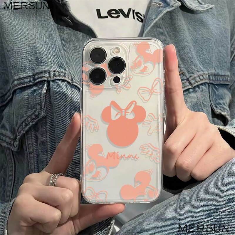 ✅Ốp Điện Thoại Dẻo Họa Tiết Hoạt Hình Minnie Dễ Thương Chống Sốc Cho Iphone13 6In 78 11iPhone12 plus Apple 14pro 0OXS