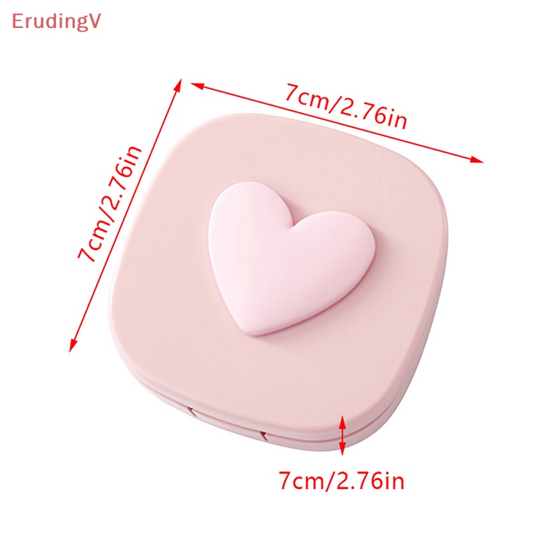 [ErudingV] Hộp Đựng Kính Áp Tròng Hình Vuông Màu Macaron Có Gương Dễ Mang Theo Khi Đi Du Lịch [Mới]