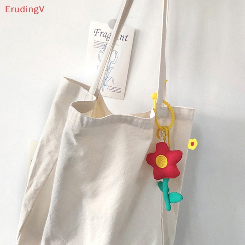 [ErudingV] Móc Khóa / Ba Lô / Dây Treo Trang Sức Bằng Vải Bông Mềm Mại Đính Hoa Trang Trí Điện Thoại [Mới]