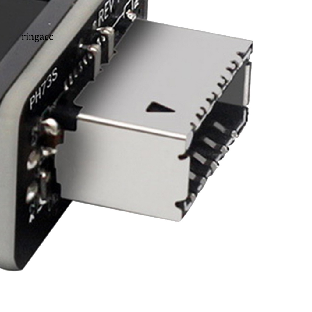 Đầu Chuyển Đổi USB 3.0 19P Sang Type-C 90 Độ Chống Nhiễu Cho Máy Tính Thẻ