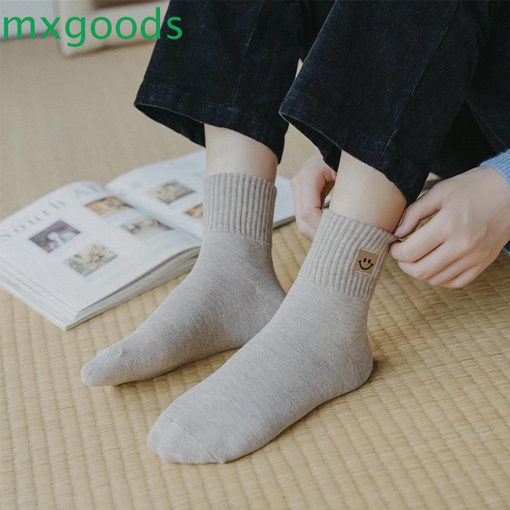 Vớ Giữ Ấm Màu Trơn Thêu Họa Tiết Thoải Mái Thời Trang Mùa Đông Cho Nữ