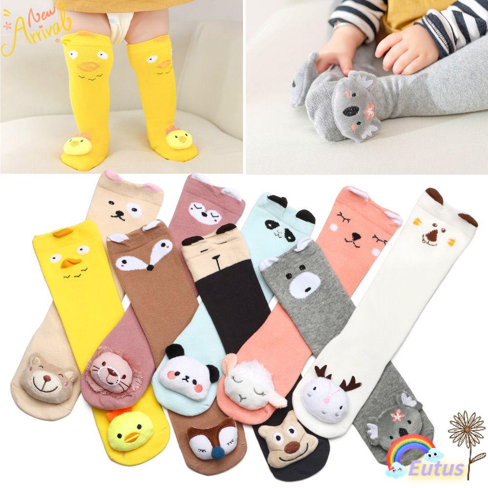 Vớ Dài Đến Đầu Gối Chống Trượt Hoạ Tiết Hoạt Hình Xinh Xắn Dành Cho Bé