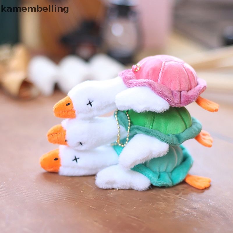 Kamembelling Móc Khóa Hình Chú Ngỗng Nhồi Bông Màu Trắng Dễ Thương