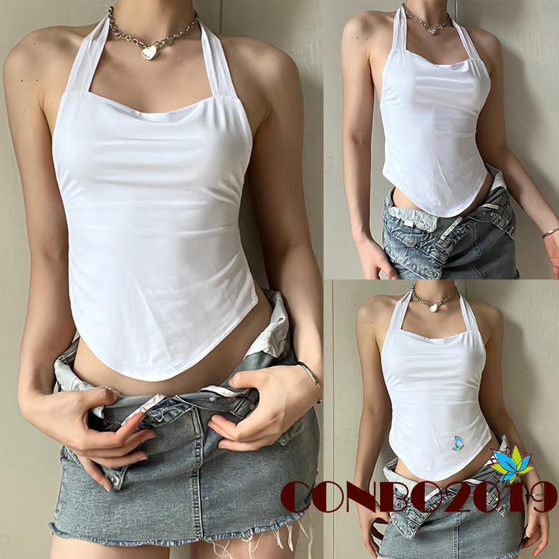 Áo Thun Sát Nách Hở Lưng Màu Sắc Thời Trang Dành Cho Nữ