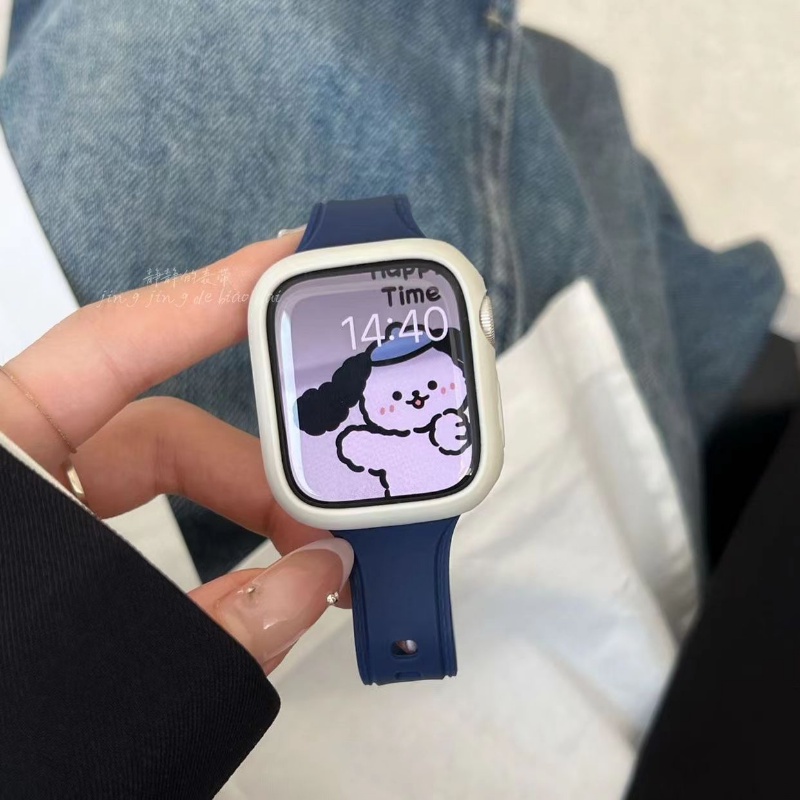 Dây Đeo Silicone Cho Đồng Hồ Thông Minh 44mm 40mm 45mm 41mm Ultra 49mm 42mm 38mm 45mm 7 8 se 3 4 5 6