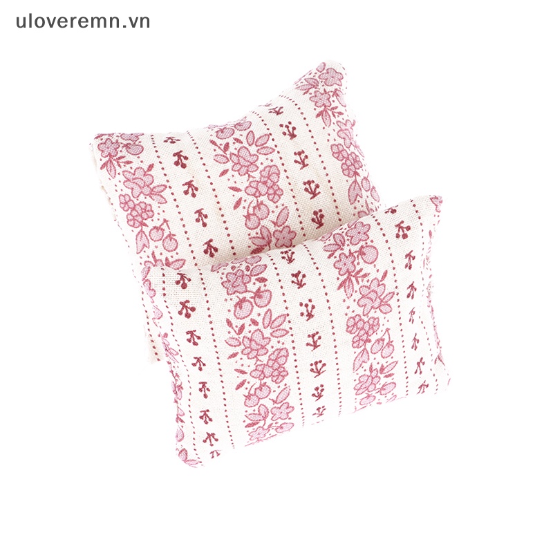 1 Bộ Chăn Ga Và Vỏ Gối Phối Ren Trang Trí Nhà Búp Bê Tỉ Lệ 1: 12