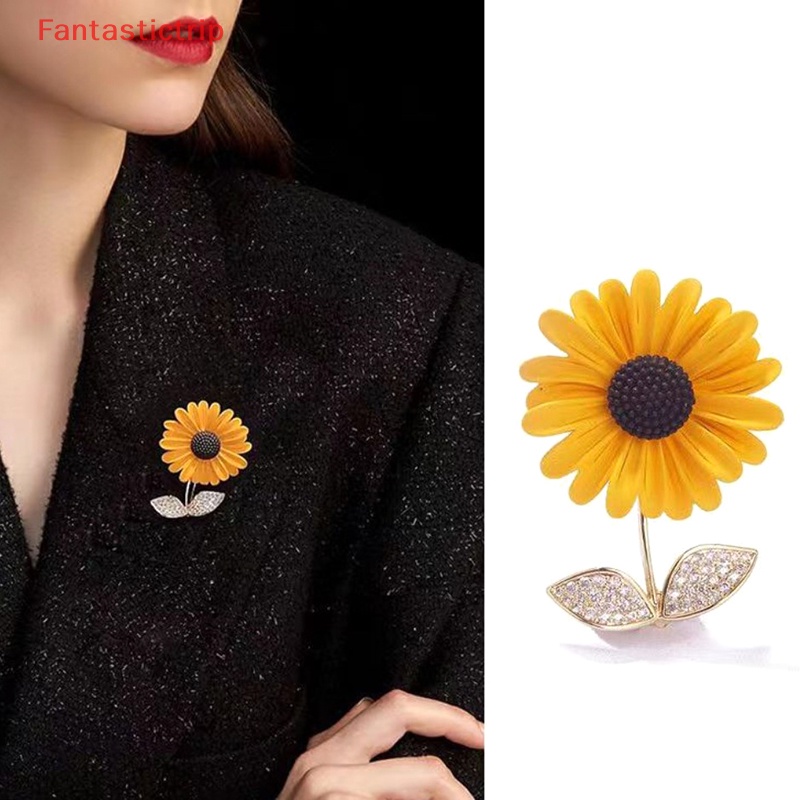 Ghim Cài Áo Hình Hoa Hướng Dương Sáng Tạo Thời Trang Cho Nữ Mới