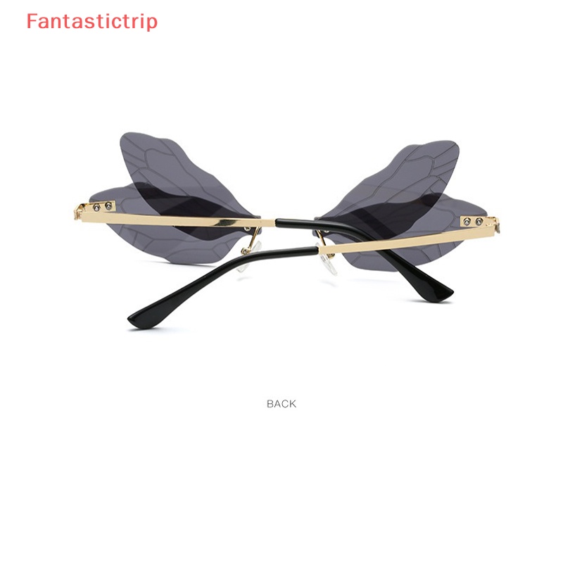 1 Kính Mát Không Gọng Hình Chuồn Chuồn Nhiều Màu Sắc Thời Trang Cho Nữ