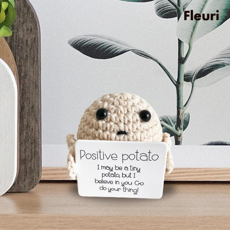 Búp Bê Đan Len Hình Khoai Tây Chiên Dễ Thương Vui Nhộn Để Bàn / Xe Hơi / Văn Phòng