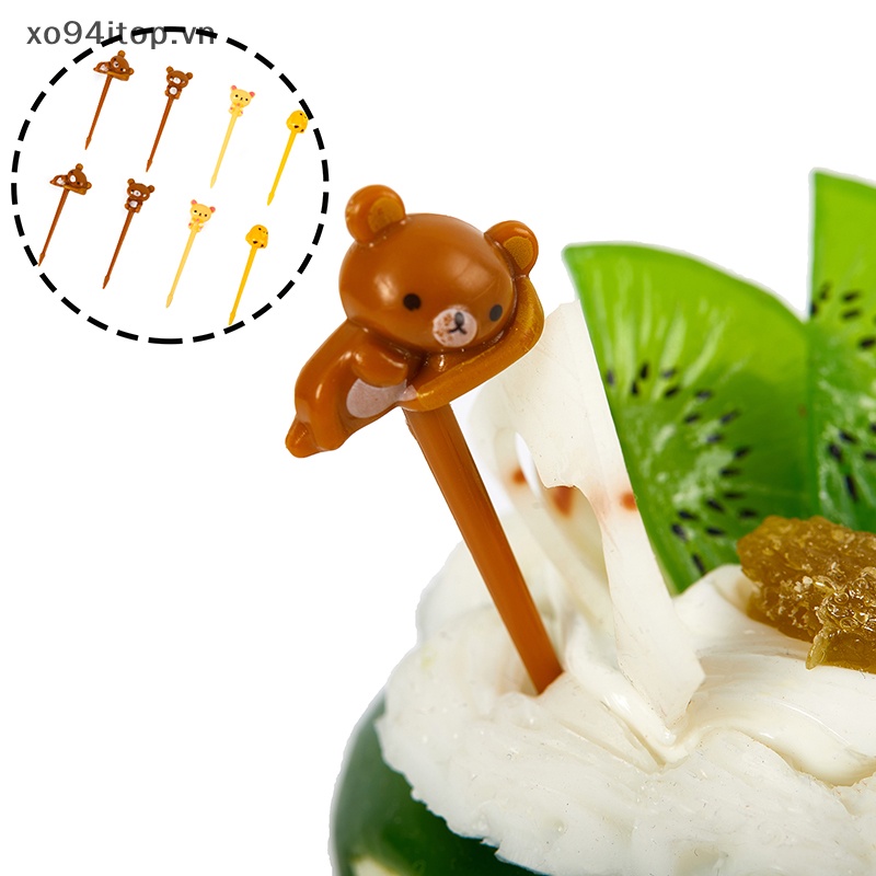 Set 8 Nĩa Ăn Trái Cây Hình Động Vật Đáng Yêu