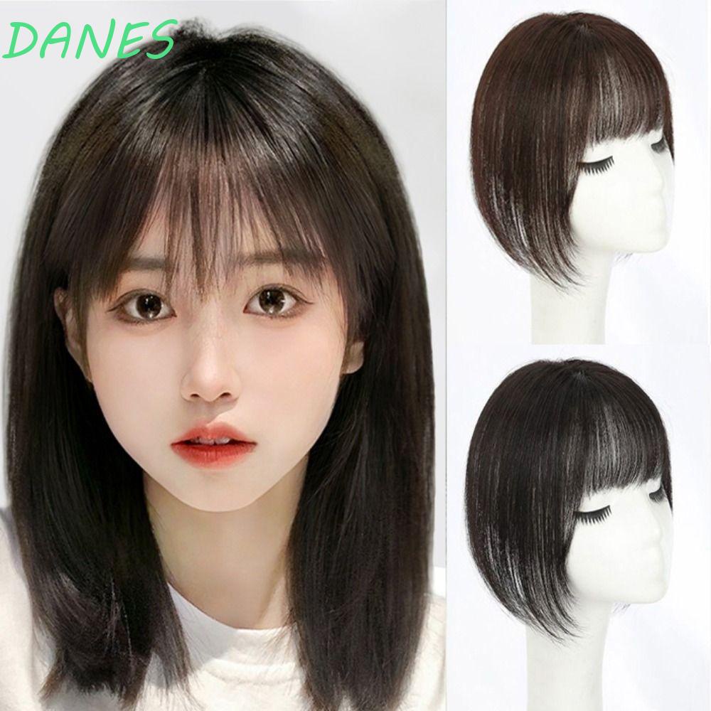 Tóc Giả 3D Bằng Sợi Tổng Hợp Màu Trắng Tự Nhiên Che Phủ Tóc Mái Ngang Cho Nữ