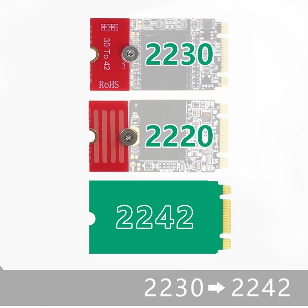 Bảng Mạch Chuyển Đổi XT-XINTE M.2 Cho NGFF NVME Card 2230 2242 2260 Sang 2280 SSD M.2