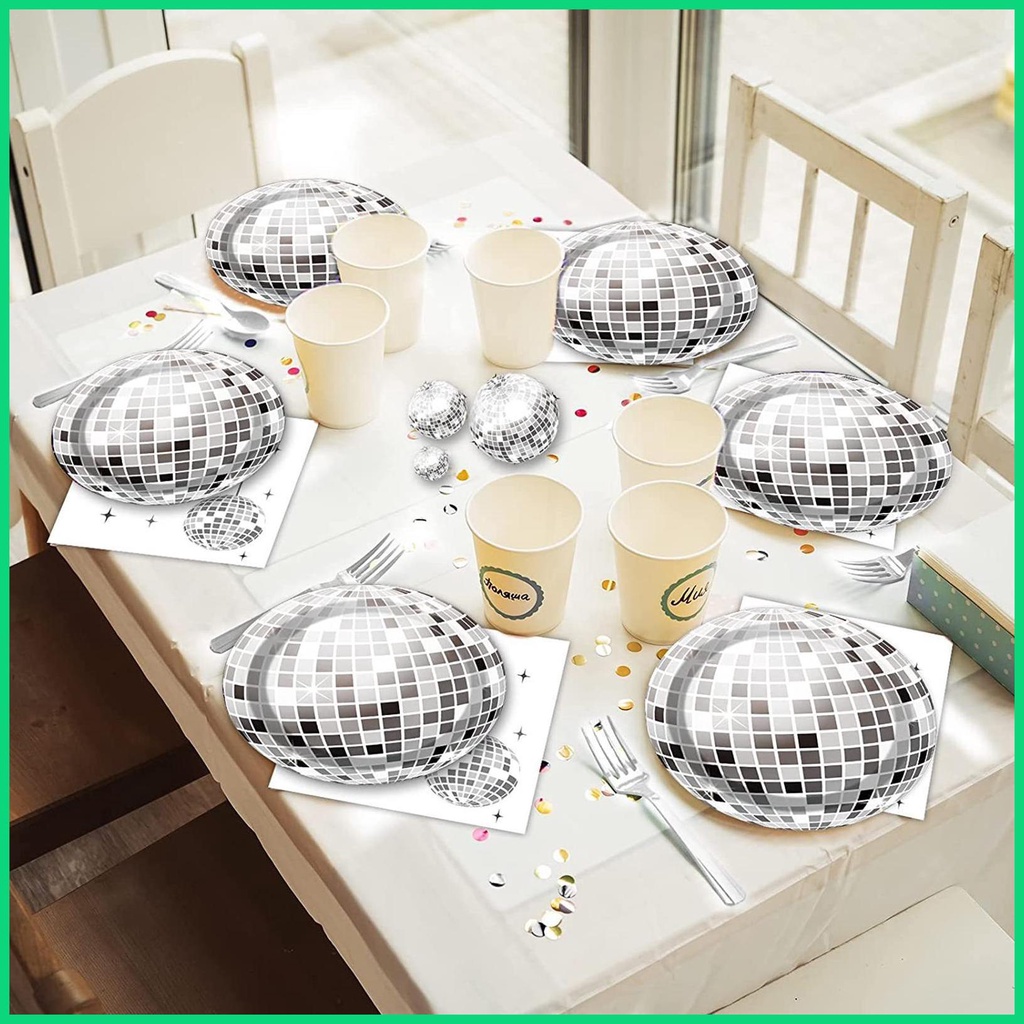 Set 96 Đĩa Ăn Trang Trí Tiệc Disco jiwvn jiwvn