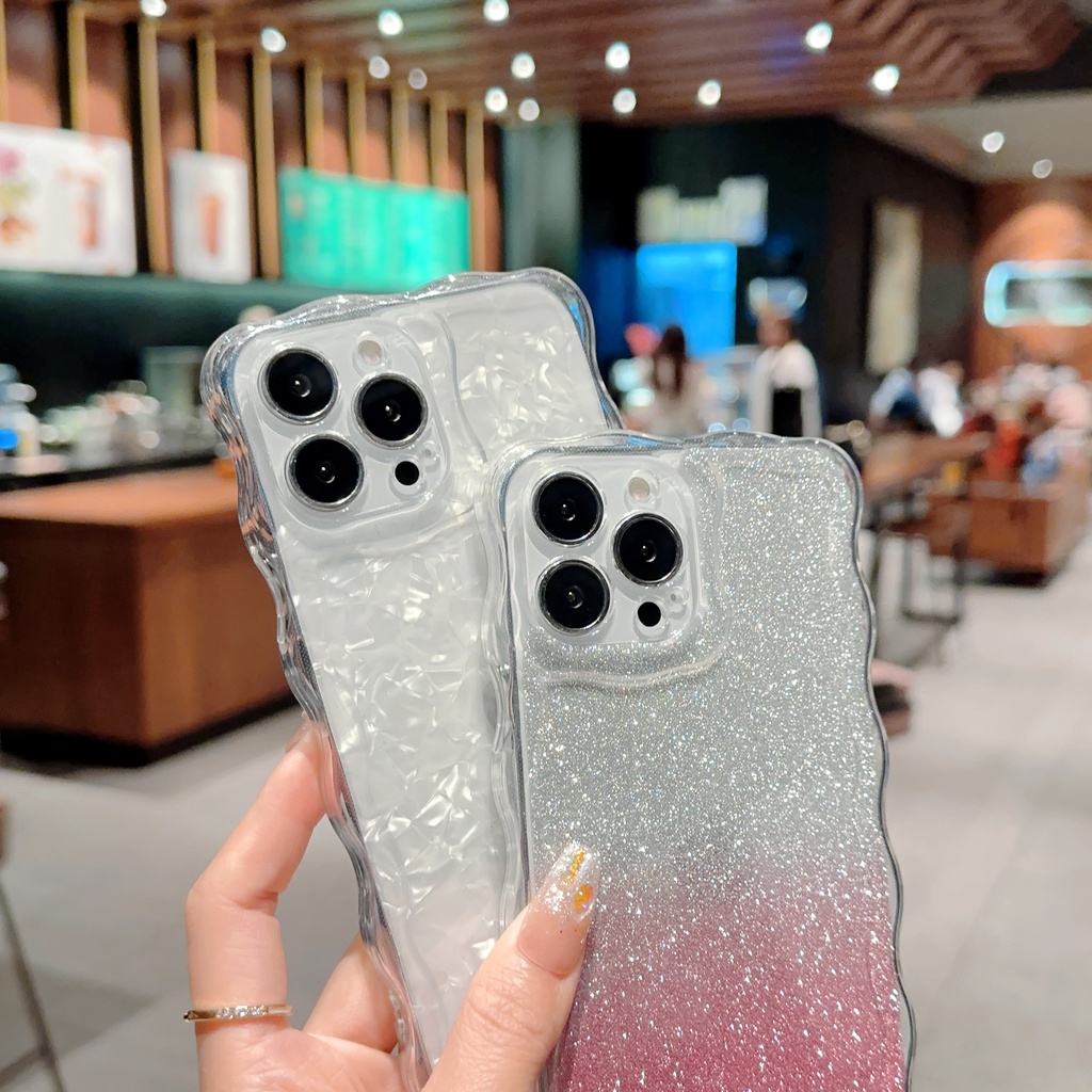 Ốp Điện Thoại tpu Mềm Trong Suốt In Họa Tiết Kim Cương &amp; Ngọn Lửa Cho iPhone 6 7 11 12 13 14 plus x xs xr xsmax pro promax