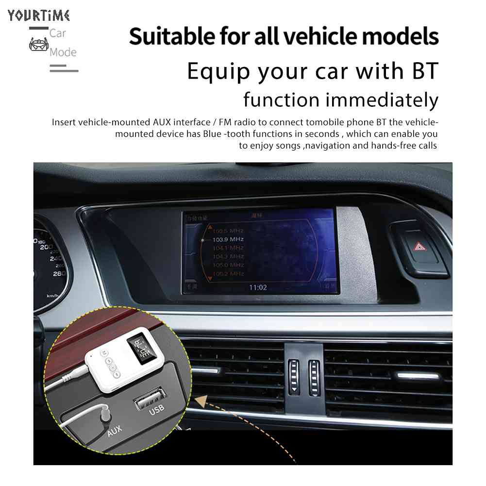 Bộ Thu Tín Hiệu Bluetooth 5.0 Có Màn Hình LED HD Cho Loa