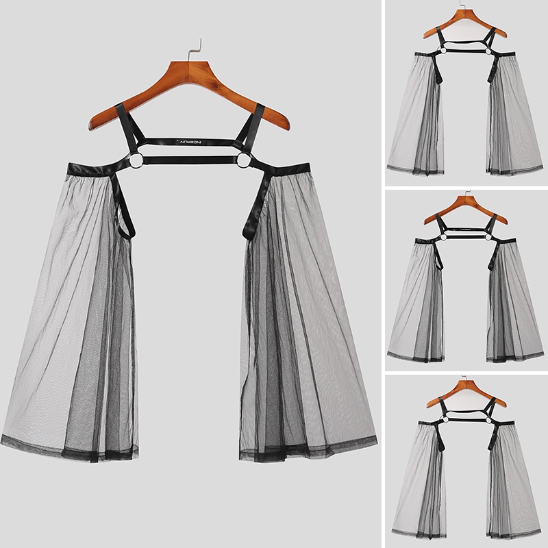 Áo INCERUN tay ngắn thiết kế khoét vai chất lượng cao