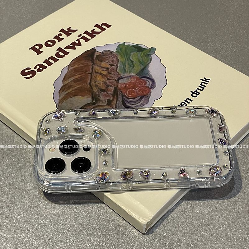 Ốp Điện Thoại Epoxy Đính Đá Lấp Lánh Cho Iphone 14promax 13 11 14pro 13pro 14