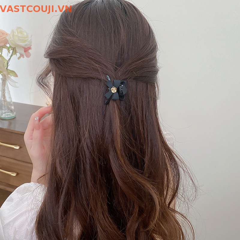 Kẹp Tóc Nơ Mini Màu Đen Thời Trang 2023 Cho Nữ